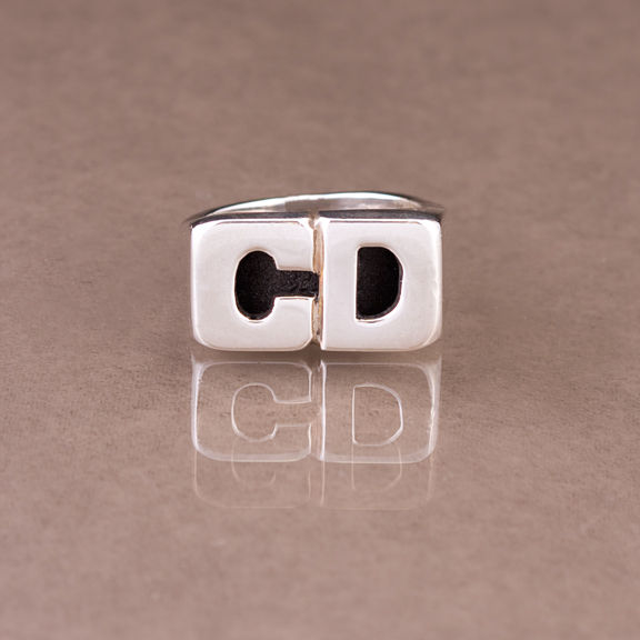 Thumbnail: Carlos Diaz Sterling Initials Ring RG-0101