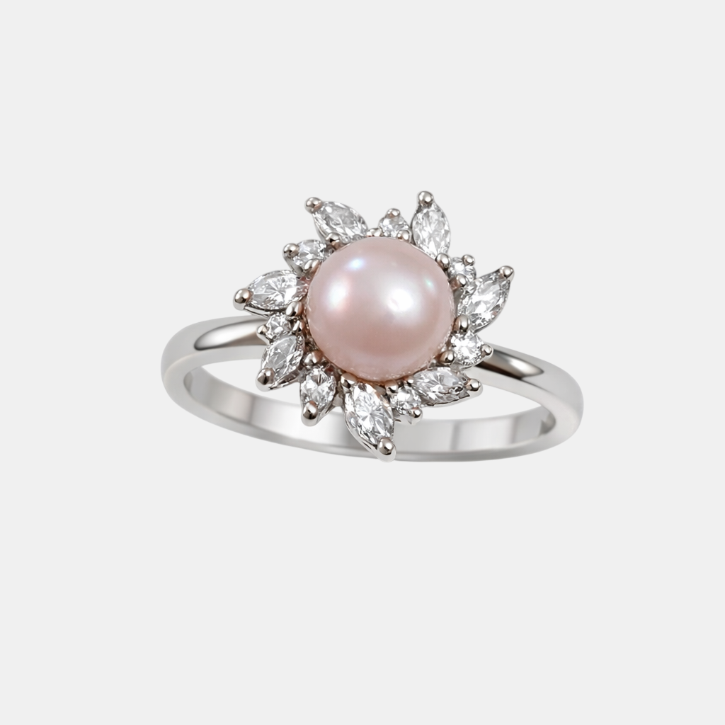 Rosé Blossom Freshwater Pearl Ring