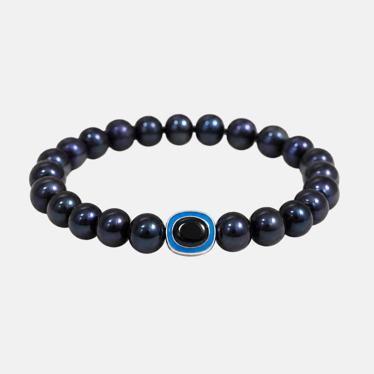 Midnight Protection Evil Eye Freshwater Pearl Bracelet
