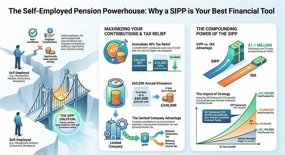 The Self-Employed Pension Guide 2026: Why a SIPP Is Your Most Powerful Financial Tool