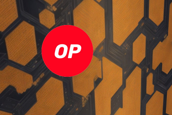 Logotipo da rede blockchain layer 2 Optimism OP