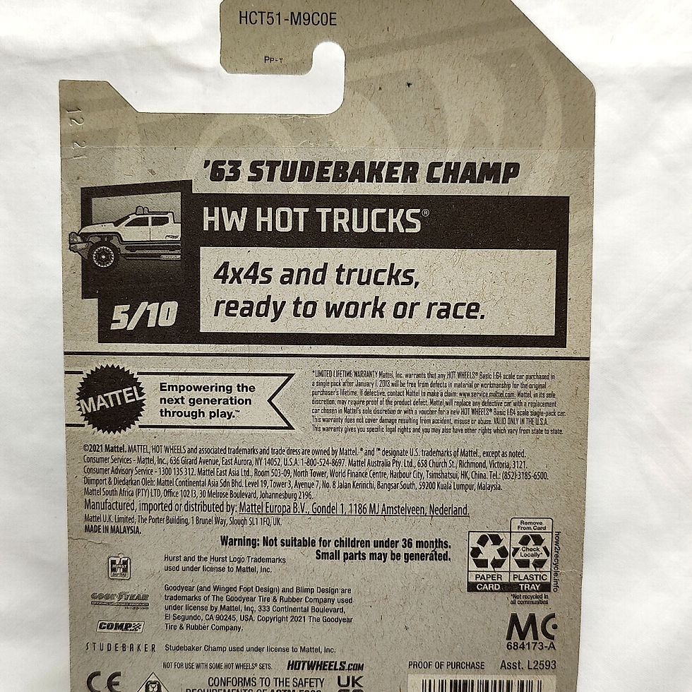 Hình thu nhỏ: Hot Wheels HW Hot Trucks Series '63 Studebaker Champ