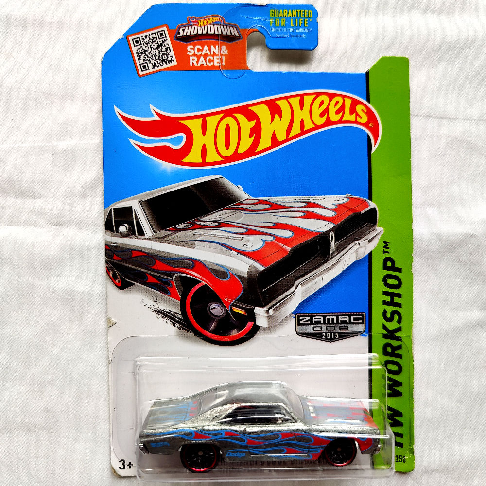 Hot Wheels HW Workshop Series '74 Brazilian Dodge Charger ZAMAC Xe Mô Hình Đồ Chơi Chính Hãng Mỹ Dodge Charger Muscle Car