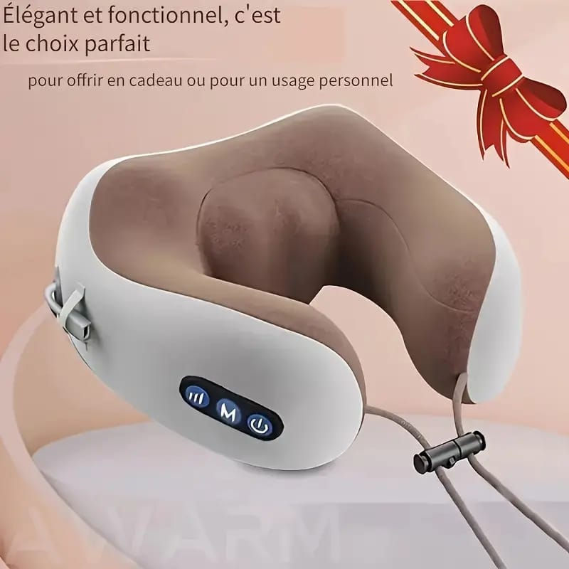 Thumbnail: Rechargeable U-Shaped Neck Massage Pillow - USB Powered, Multi-Function Electric