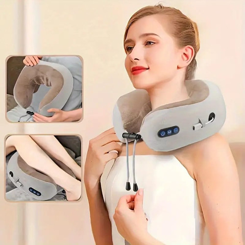 Rechargeable U-Shaped Neck Massage Pillow - USB Powered, Multi-Function Electric | Shape Me Up Now