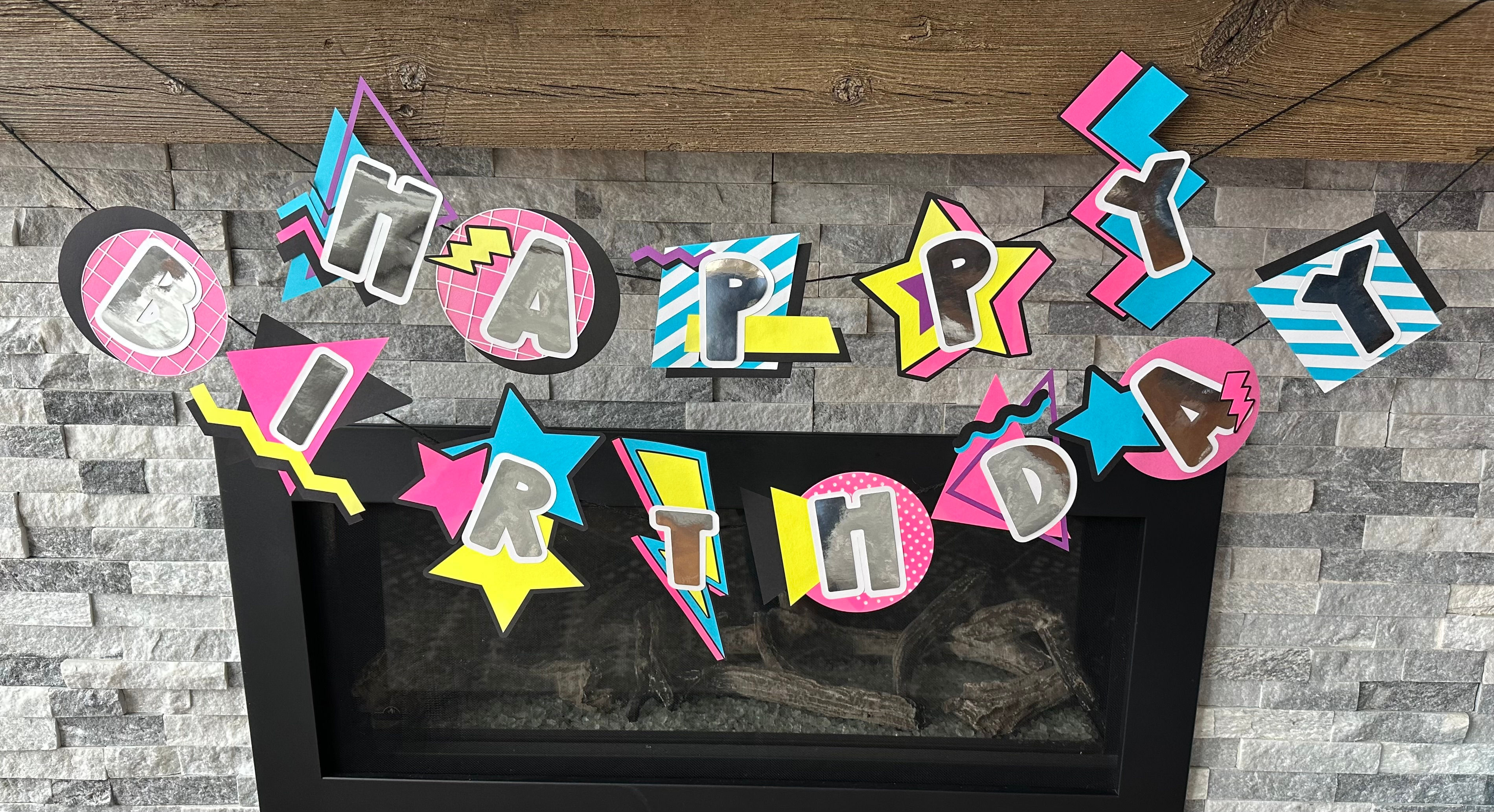 80's Birthday Banner