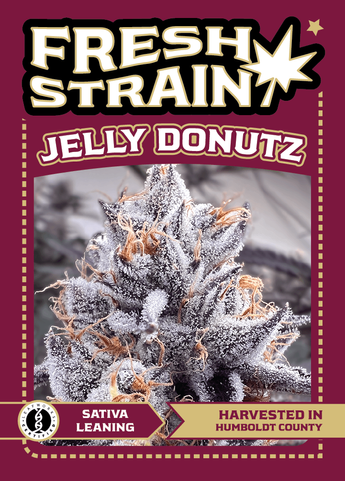 Bred by Humboldt Seed Company (HSC), Jelly Donutz is a sativa-dominant hybrid (40% indica, 60% sativa) that was born...
