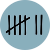 Rundes Icon mit der Zahl sieben dargestellt