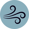 Rundes Wind Icon