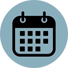 Rundes Kalender Icon