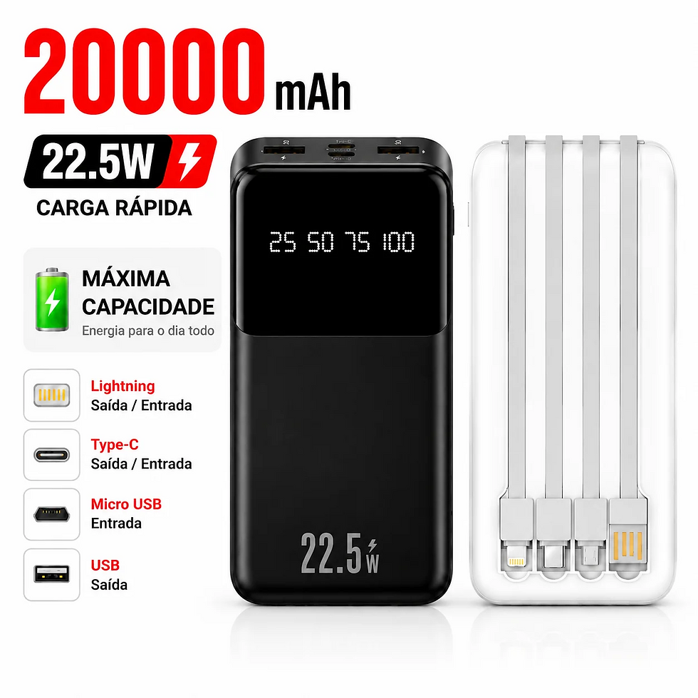 Miniatura: Power bank com 20.000 mAh 