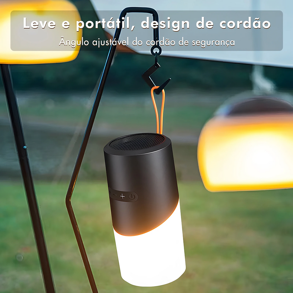 Miniatura: Caixinha de som bluetooth, com luzes, bateria recarregáveis  