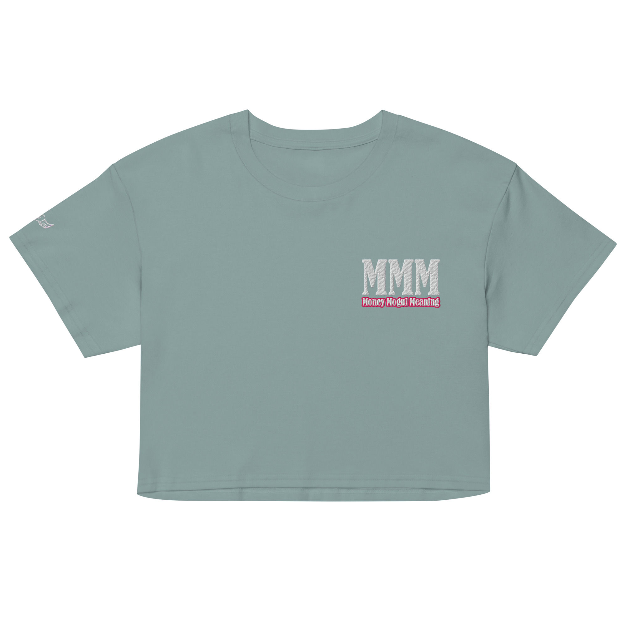 Embroidered Money Mogul Meaning Women’s crop top