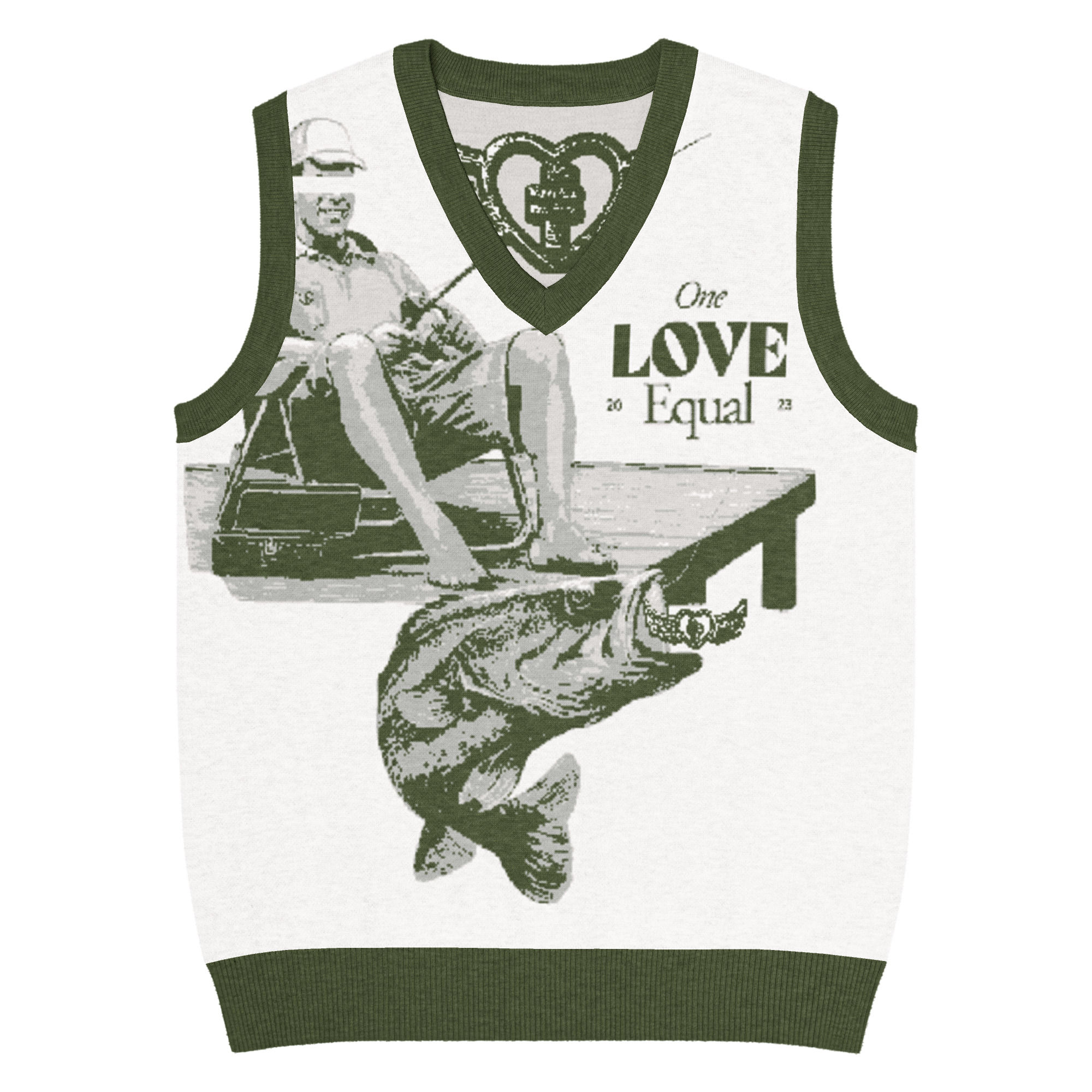 EQUAL FISH Knit V-neck vest