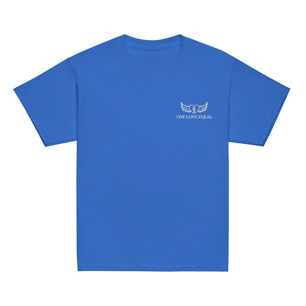 Thumbnail: embroidered oneloveequal Youth classic tee