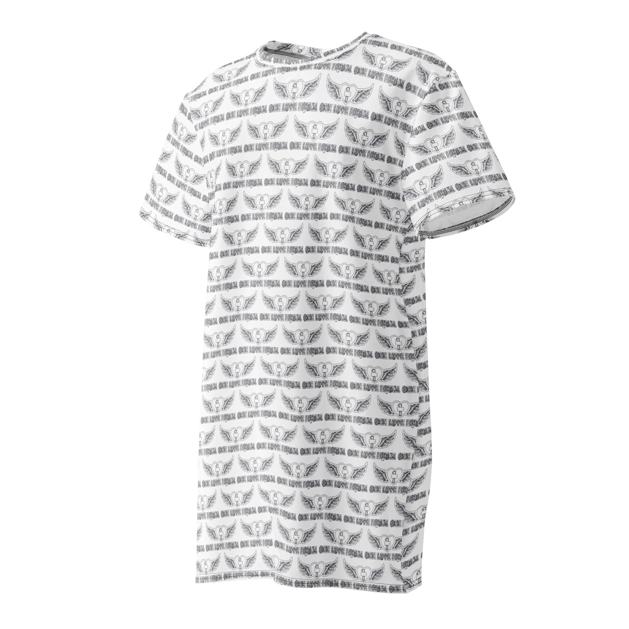 Embroidered Black OLE logo Cotton t-shirt dress