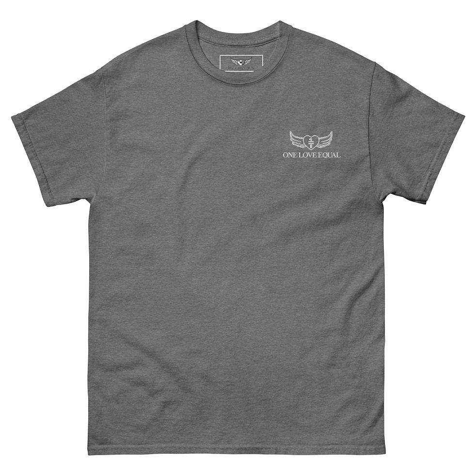 Thumbnail: Embroidered white LOGO Unisex classic tee