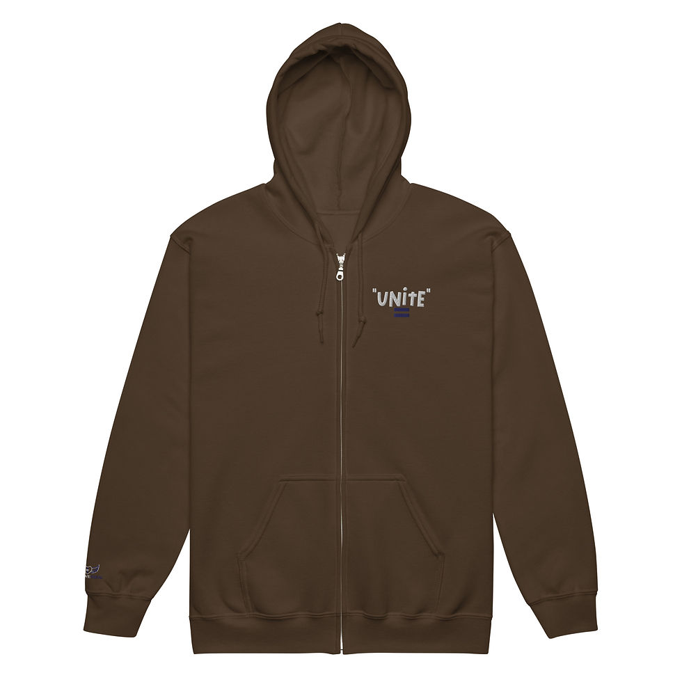 Thumbnail: Embroidered UNITE Unisex heavy blend zip hoodie
