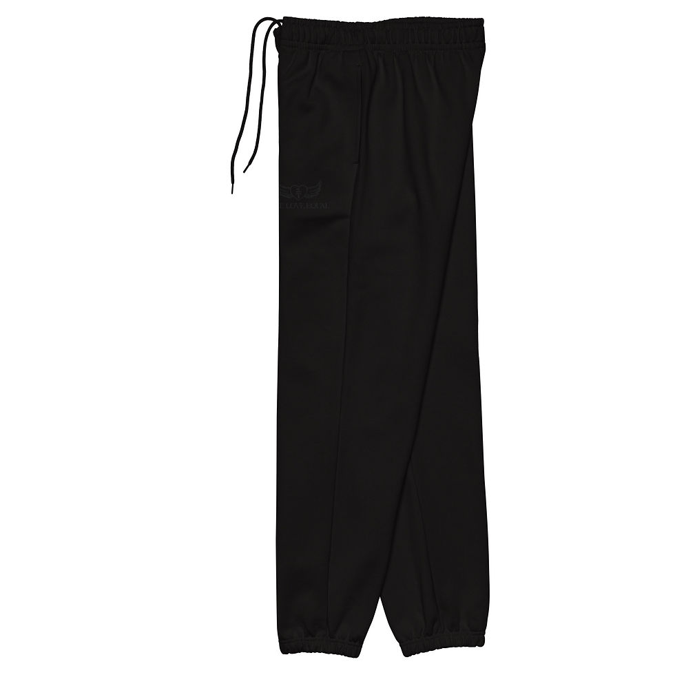 Thumbnail: Embroidered black One love equal logo Heavyweight sweatpants