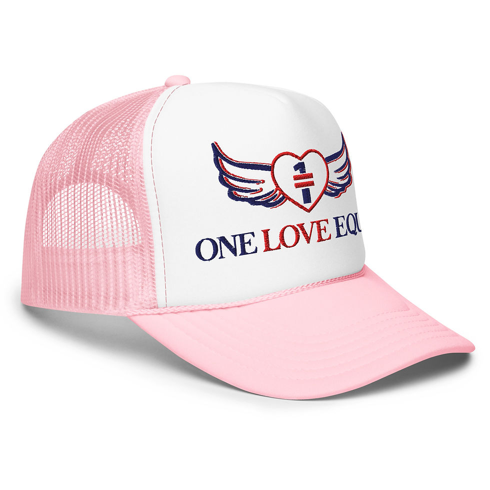 Thumbnail: Embroidered One Love Equal Foam trucker hat