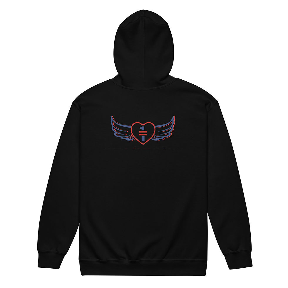 Thumbnail: Embroidered One love equal logo Unisex heavy blend zip hoodie