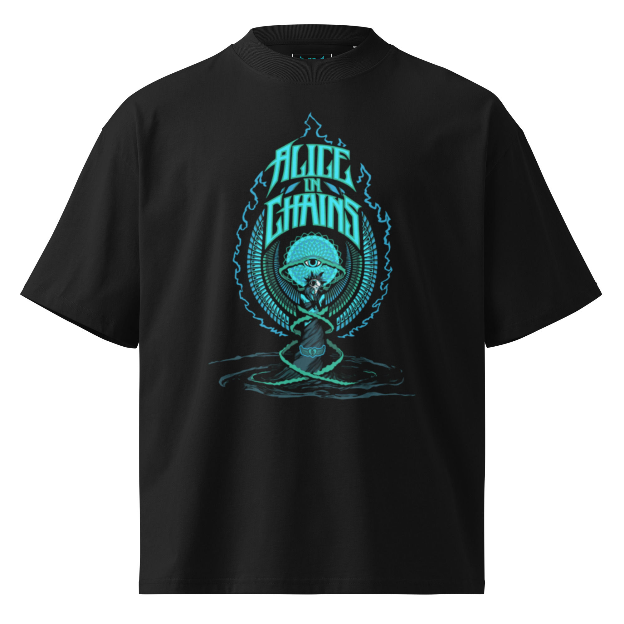 A I C EQUAL Unisex organic oversized high neck t-shirt