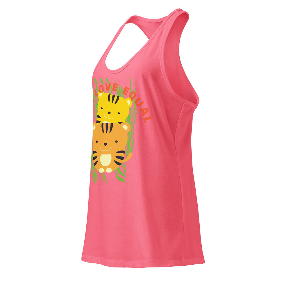 Thumbnail: Oneloveequal Women’s fitted racerback tank top
