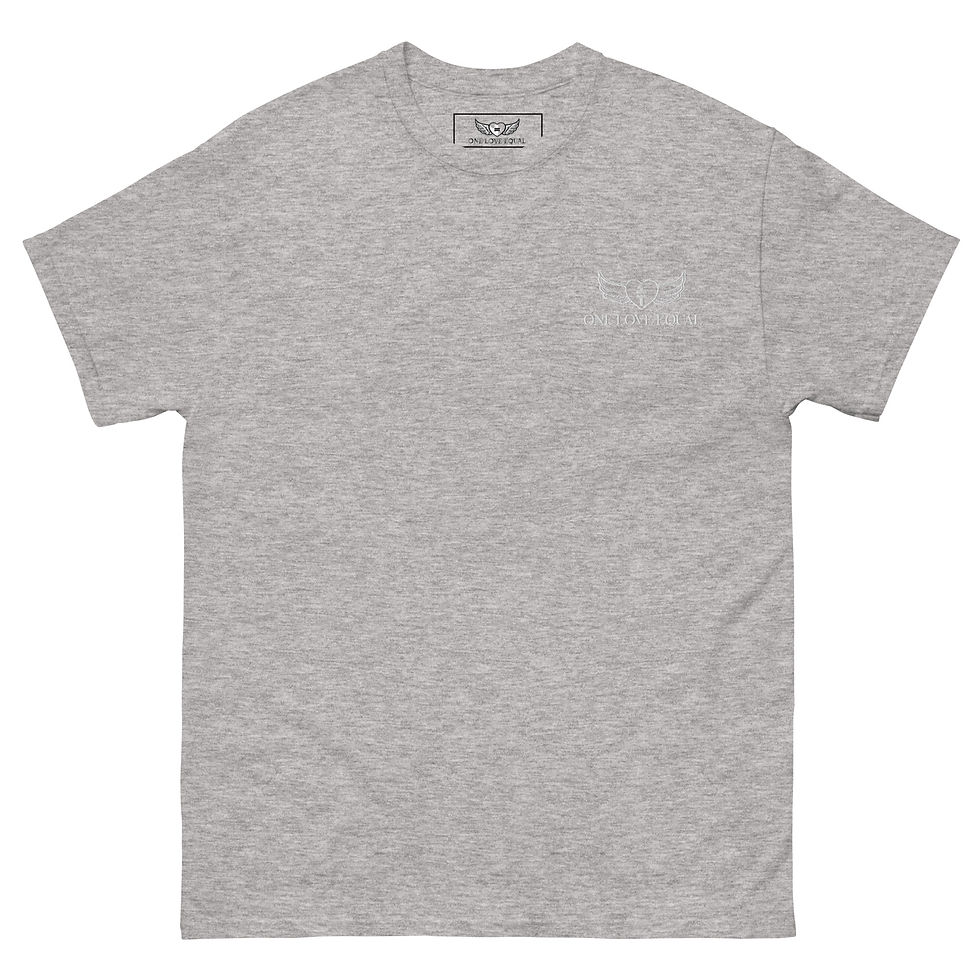 Thumbnail: Embroidered white LOGO Unisex classic tee