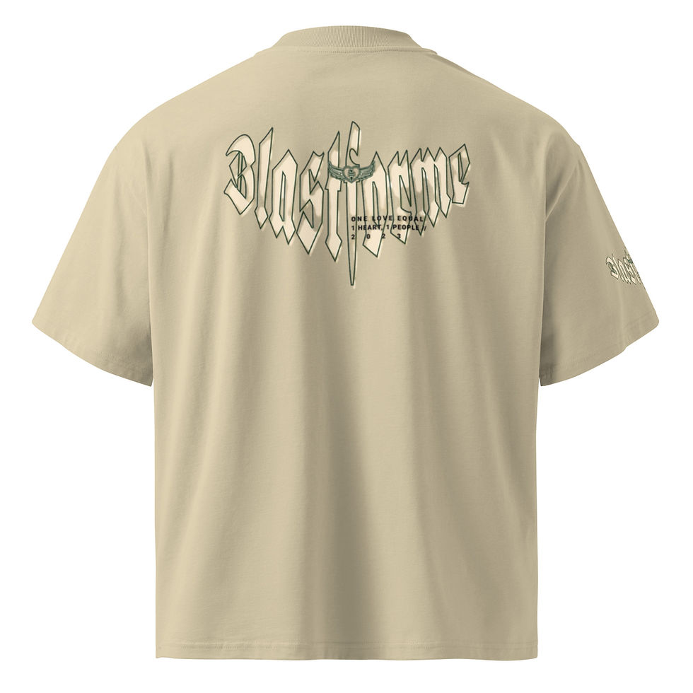 Thumbnail: 4 ME Unisex organic oversized high neck t-shirt