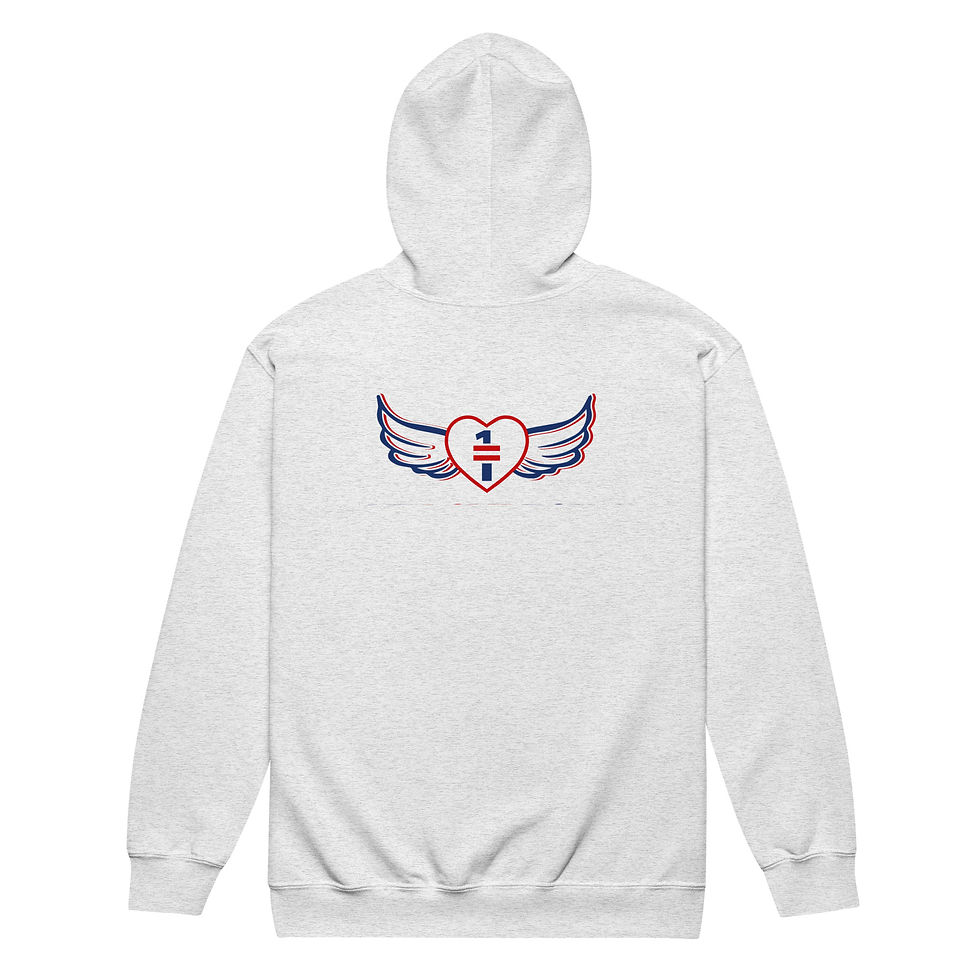 Thumbnail: Embroidered One love equal logo Unisex heavy blend zip hoodie