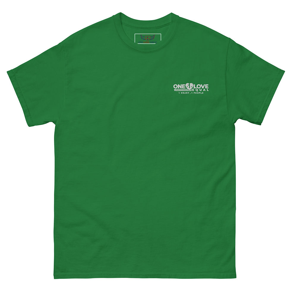 Thumbnail: embroidered 1 heart, 1 people Unisex classic tee