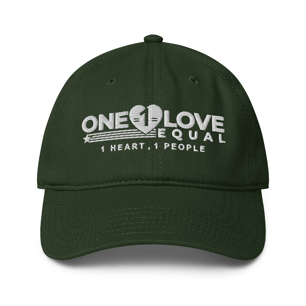Thumbnail: embroidered 1 heart, 1 people Low-profile baseball cap