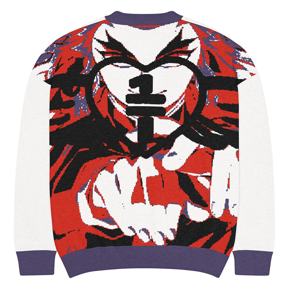 OLE Relaxed fit knitted crew neck sweater