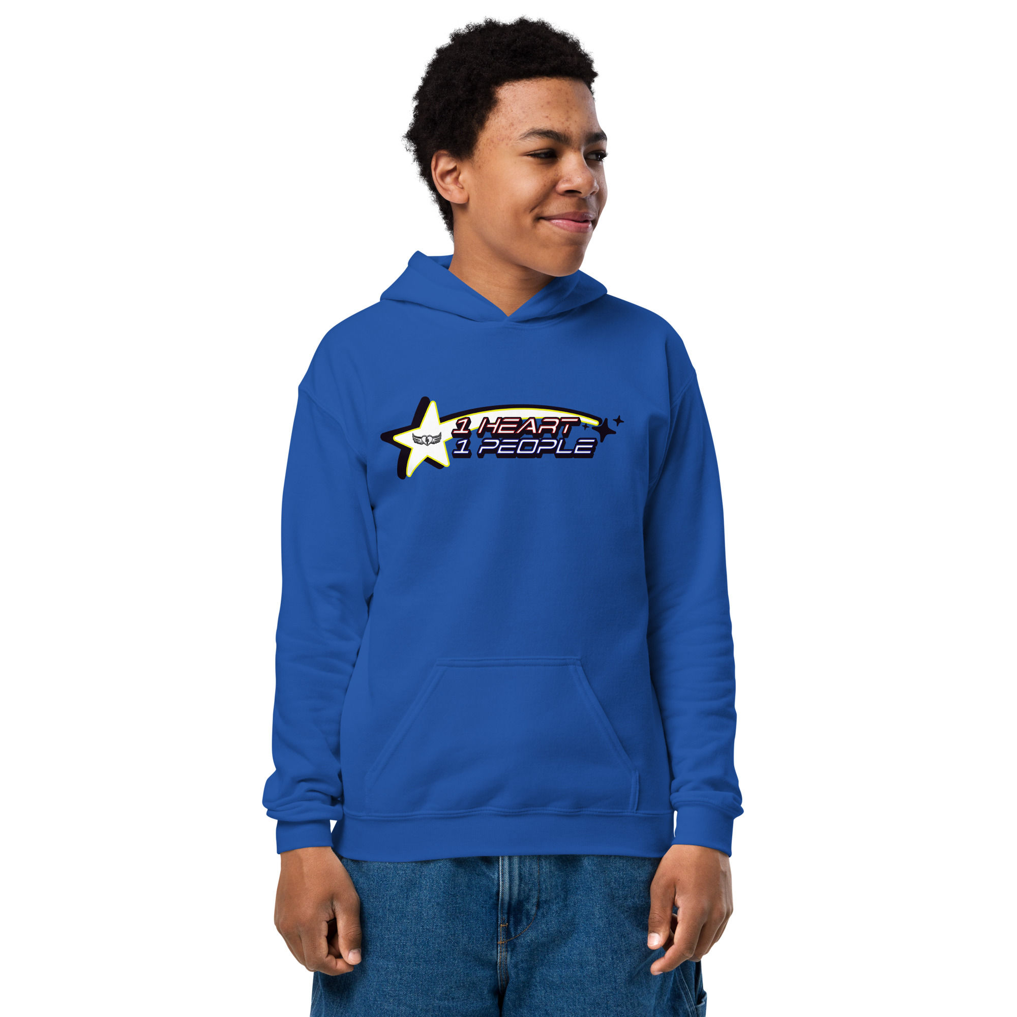 1 heart Youth heavy blend hoodie