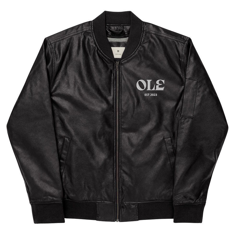 OLE Leather Bomber Jacket