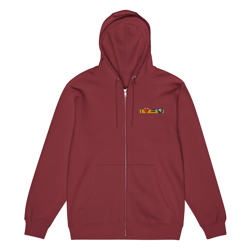 Thumbnail: embroidered 1 love equal world Premium full zip hoodie