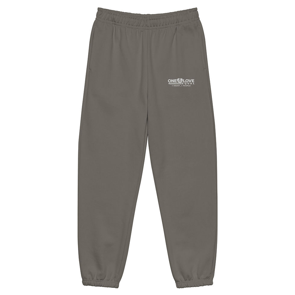 Thumbnail: Embroidered 1 heart, 1 people Heavyweight sweatpants