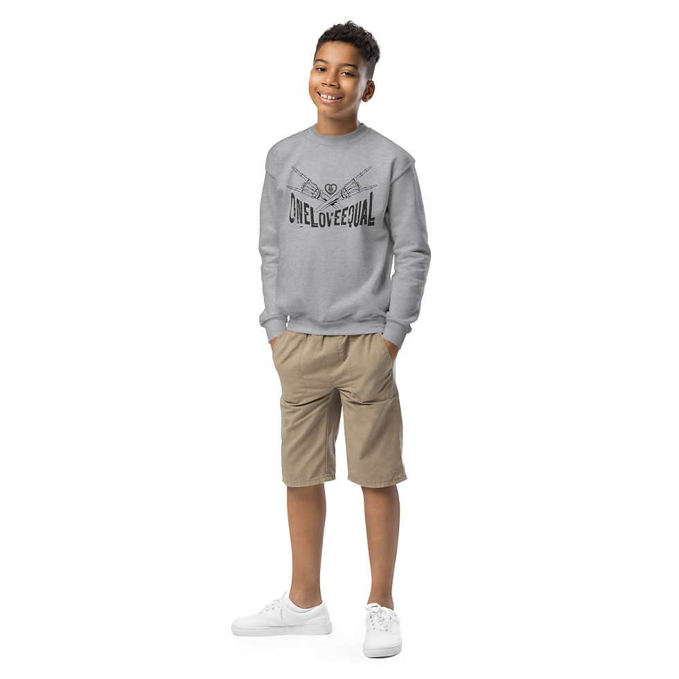 Thumbnail: ONELOVEEQUAL Youth crewneck sweatshirt