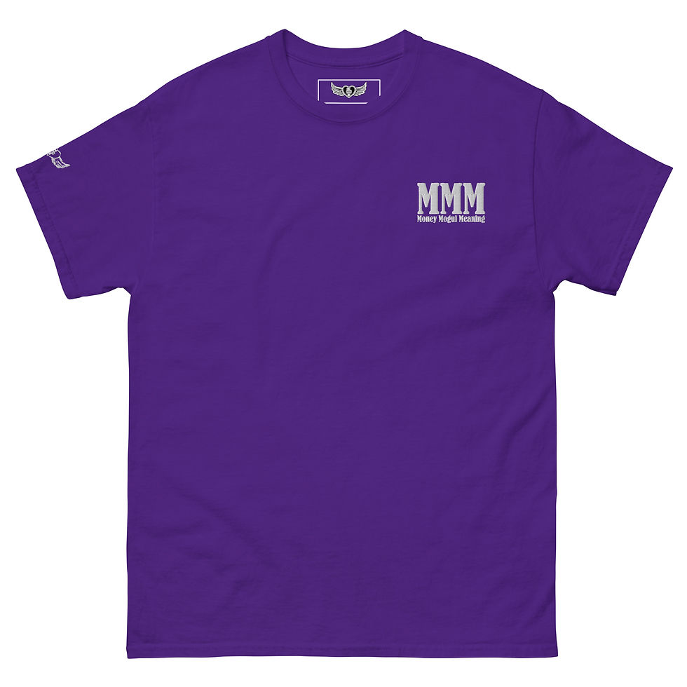 Thumbnail: Embroidered Money Mogul Meaning Unisex classic tee