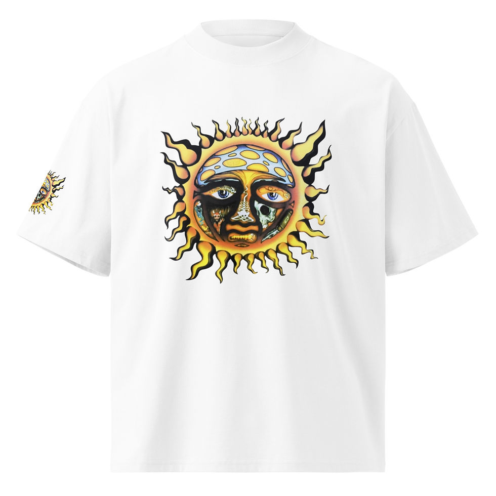 SUB Unisex organic oversized high neck t-shirt