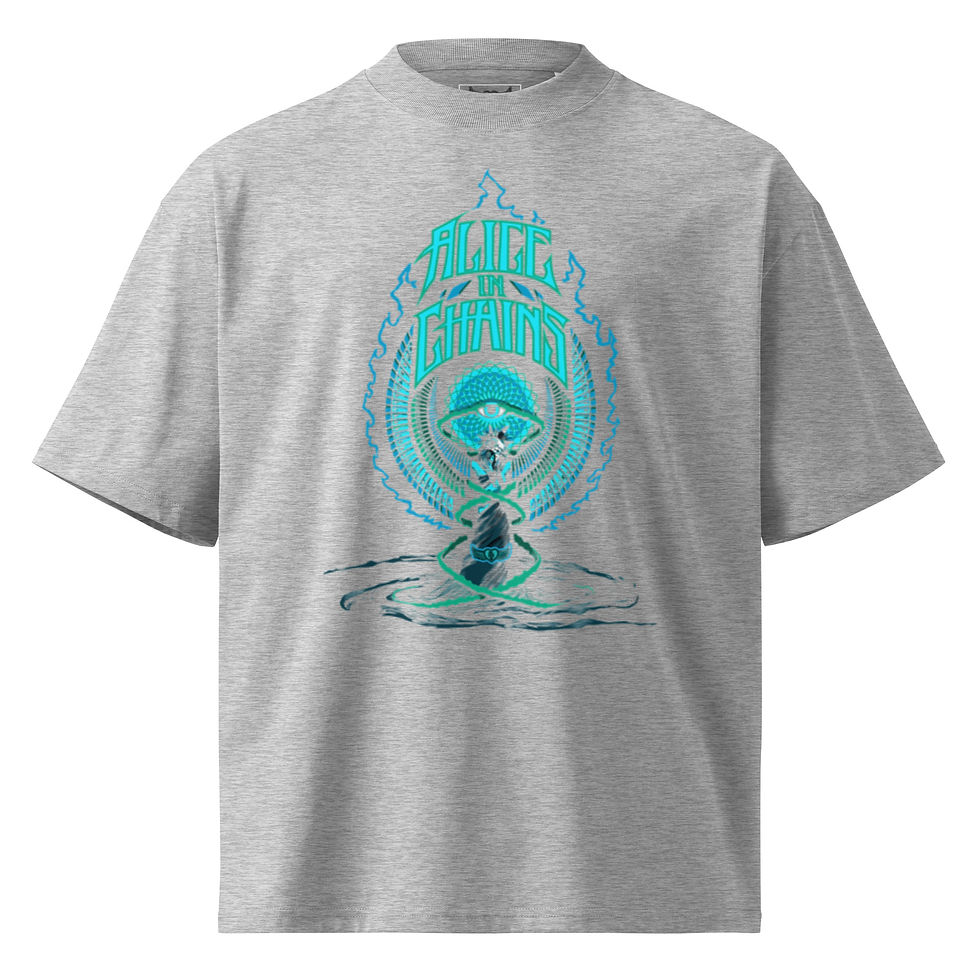Thumbnail: CHAINS Unisex organic oversized high neck t-shirt
