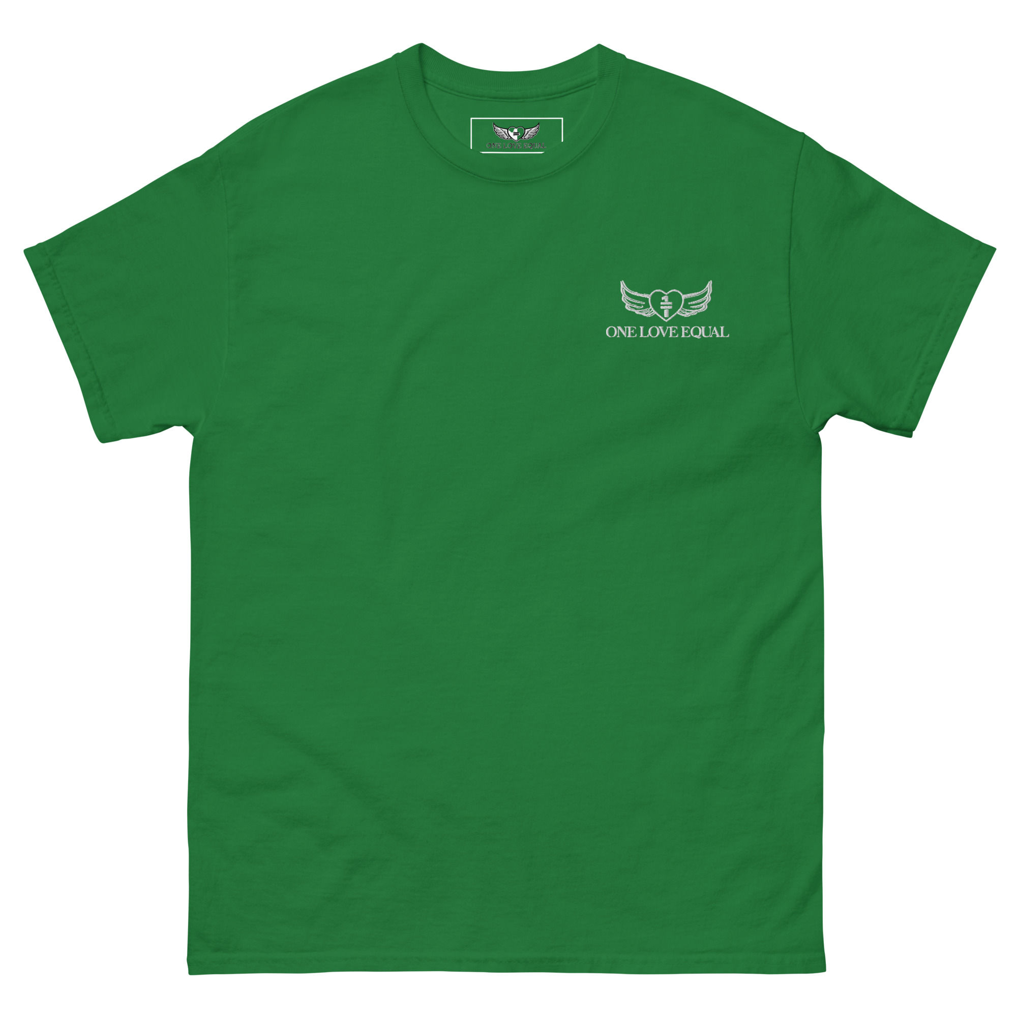 Embroidered white LOGO Unisex classic tee