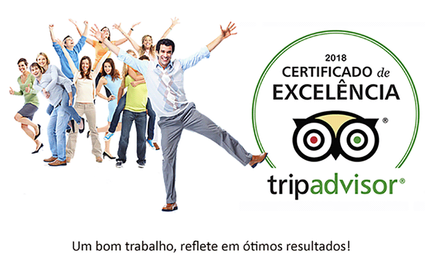 Pousada Corsário Búzios e Costa Brasilis Resort receberam Certificado de Excelência 2018 do TripAdvi