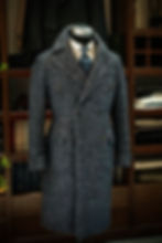 Herringbone Flannel Double-Breasted Ulster Coat by Carlo Pham Tailoring Service in Vietnam.