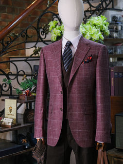 Custom tailored Wool Silk Linen Jacket by Carlo Pham bespoke tailoring service in Hanoi, Vietnam. 