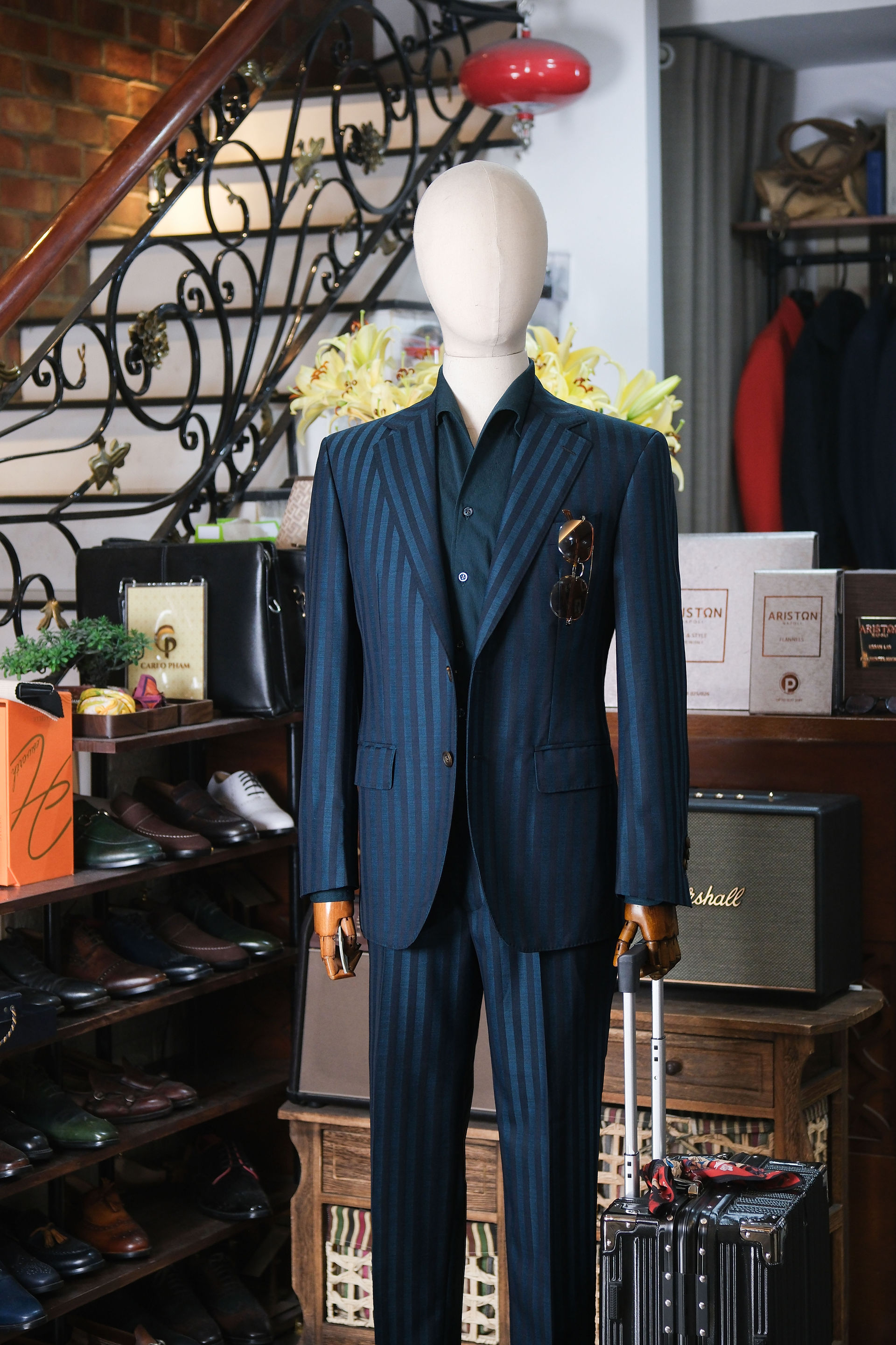 Deep Teal Suit from Carlo Pham Tailoring Service.  