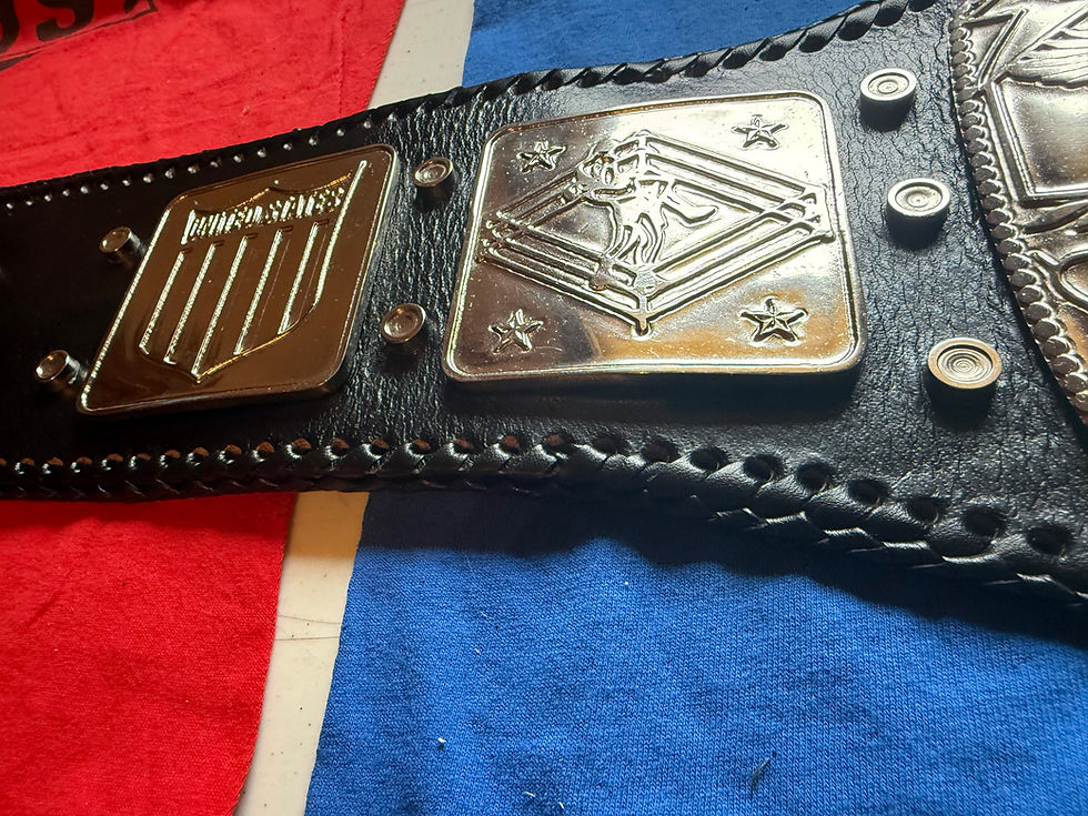 Thumbnail: NWA All Silver United States Championship 4mm on real leather