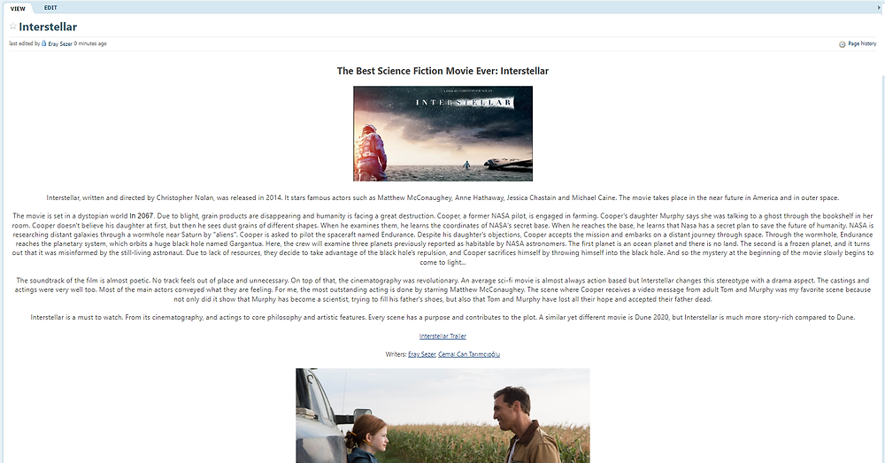 A film review: Interstellar