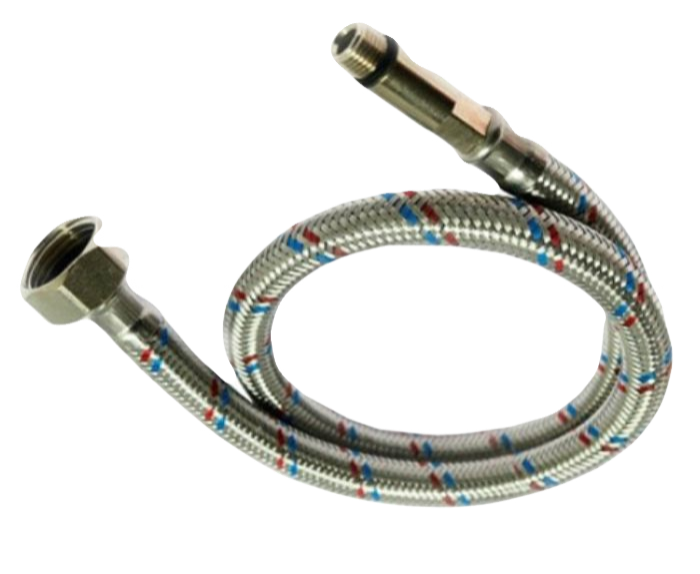 Гибкая подводка для смесителя, 1/2", М10, гайка-штуцер 60см