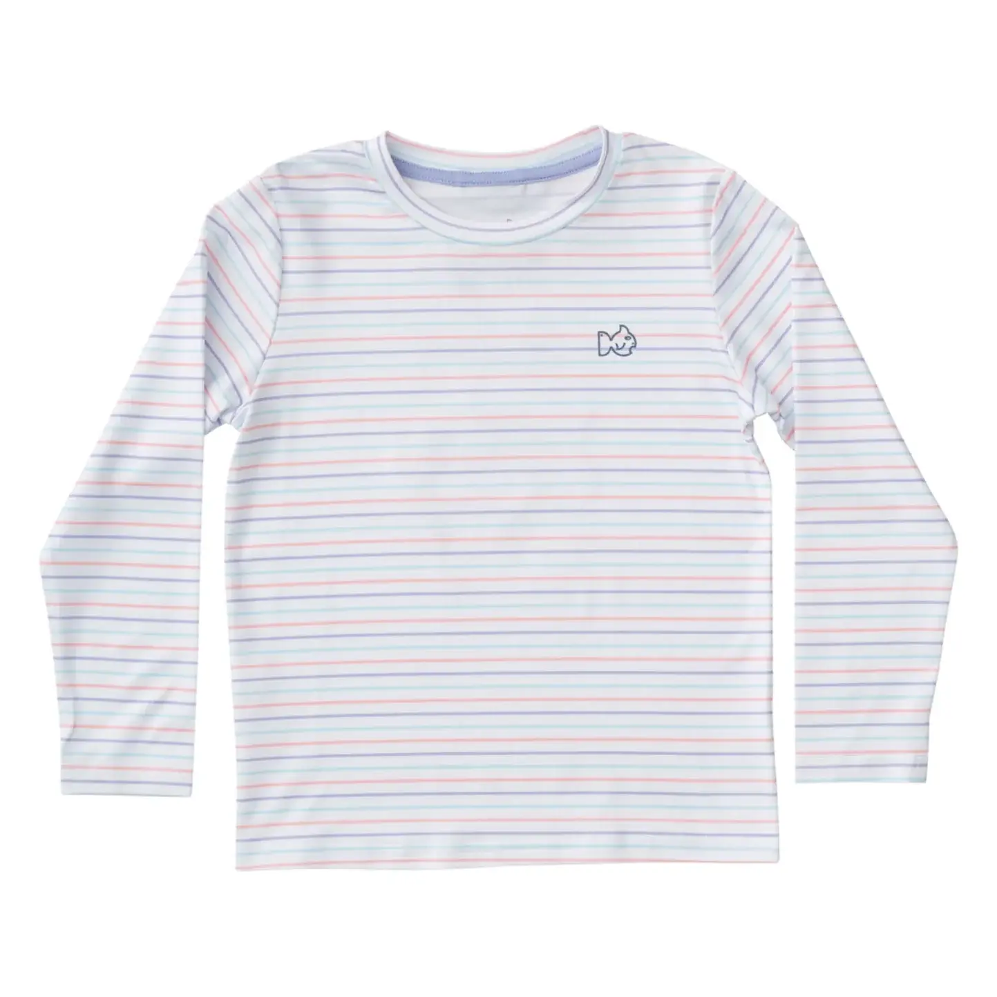 Prodoh Girls Lavender Stripe Pro Performance Fishing Tee